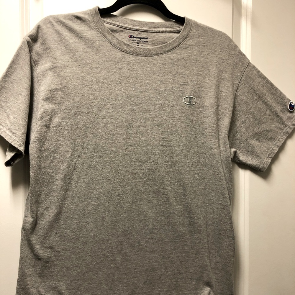 Champion gray short sleeve - medium - minimal wear